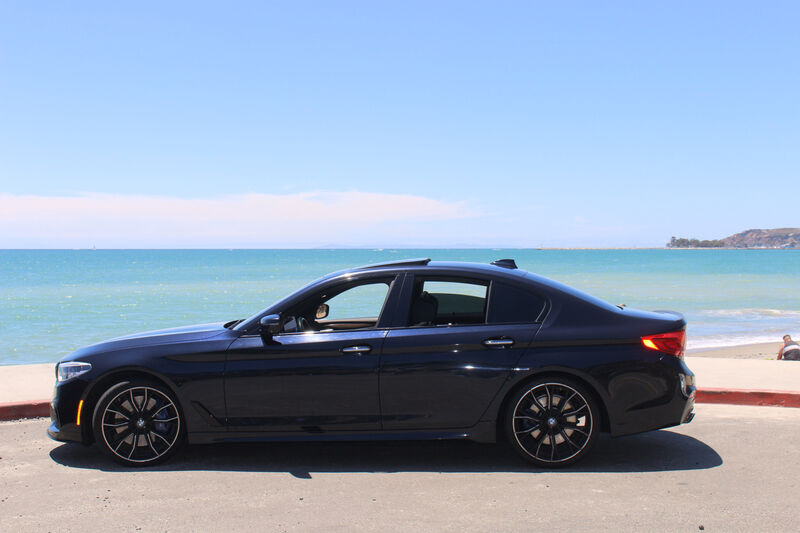 BMW 540i oceanside - another angle by the water