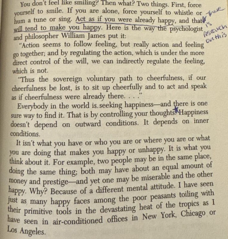 Margin notes from How to Win Friends and Influence People by Dale Carnegie